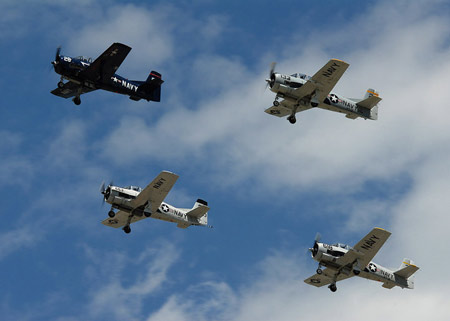 T-28 Trojan's in Formation